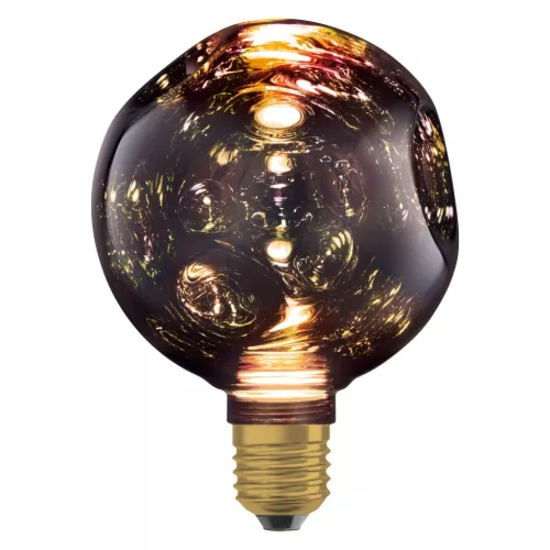 LED izzó E27 gömb alakú 3,5 W 300 lm 2700 K Meleg, dekoratív fekete, ELEKTROMOS ÜVEG, KÖZEPES Osram