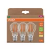 3x LED izzó A60 E27 7.2W = 100W 1521lm 2700K Meleg 300° Izzószálas KLASSZIKUS ENERGIAHATÉKONYSÁG Osram