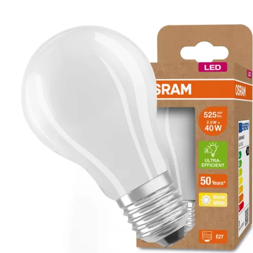 LED izzó A60 E27 FR 2.5W = 40W 525lm 3000K 360° OSRAM