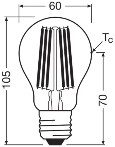 3x LED izzó A60 E27 7.2W = 100W 4000K 1521lm Semleges 320° Izzószálas KLASSZIKUS ENERGIAHATÉKONYSÁG Osram