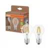 2x LED izzó A60 E27 3.8W = 60W 2700K 806lm Meleg 300° Izzószálas KLASSZIKUS ENERGIAHATÉKONYSÁG Osram