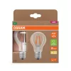 2x LED izzó A60 E27 3.8W = 60W 2700K 806lm Meleg 300° Izzószálas KLASSZIKUS ENERGIAHATÉKONYSÁG Osram