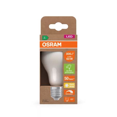 LED izzó A60 E27 3.8W = 60W 2700K 806lm Meleg 320° Szabályozható CLASSIC Osram