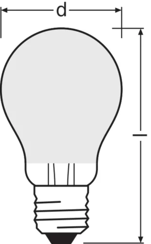 LED izzó A60 E27 2.6W = 40W 2700K 481lm Meleg 300° Szabályozható CLASSIC Osram