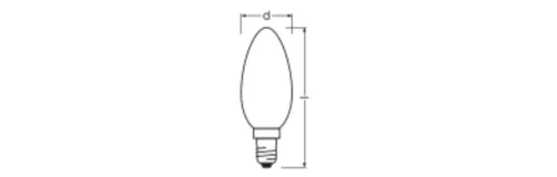 LED izzó B35 gyertya E14 1.2W = 25W 255lm 4000K Semleges 330° 213lm/W ENERGIA CLASSIC EFFICIENCY Osram