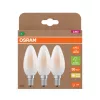 3x LED izzó B35 gyertya E14 2.2W = 40W 470lm 2700K Meleg 330° 214lm/W KLASSZIKUS ENERGIAHATÉKONYSÁG Osram