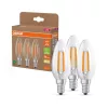 3x LED izzó B35 gyertya E14 2.2W = 40W 470lm 2700K Meleg 330° 214lm/W ENERGIA CLASSIC EFFICIENCY Osram
