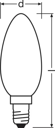 LED izzó B35 gyertya E14 2.5W = 40W 470lm 2700K Meleg 300° 188lm/W ENERGIA CLASSIC EFFICIENCY Osram