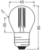LED izzó P45 gömb alakú E27 2.2W = 40W 470lm 2700K Meleg 320° 214lm/W KLASSZIKUS ENERGIAHATÉKONYSÁG Osram