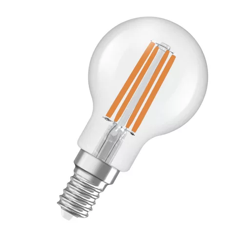 LED izzó P45 gömb alakú E14 2.2W = 40W 470lm 2700K Meleg 330° 214lm/W KLASSZIKUS ENERGIAHATÉKONYSÁG Osram