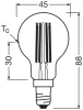 LED izzó P45 gömb alakú E14 2.2W = 40W 470lm 2700K Meleg 330° 214lm/W KLASSZIKUS ENERGIAHATÉKONYSÁG Osram