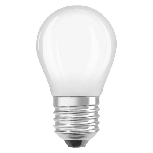 LED izzó P45 gömb alakú E27 1.2W = 25W 255lm 2700K Meleg 330° 213lm/W KLASSZIKUS ENERGIAHATÉKONYSÁG Osram