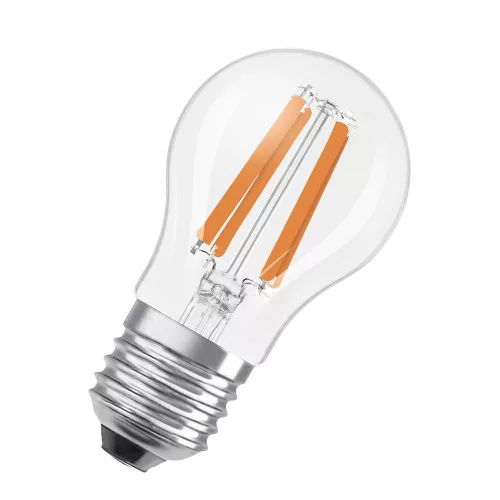 LED izzó P45 gömb alakú E27 1.2W = 25W 255lm 2700K Meleg 330° 213lm/W ENERGY CLASSIC EFFICIENCY Osram