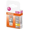 2x LED izzó G9 KAPSZULA 1.9W = 20W 200lm 2700K Meleg 300° OSRAM