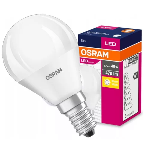 E14 P40 LED izzó 5W = 40W 470lm 2700K 200° OSRAM