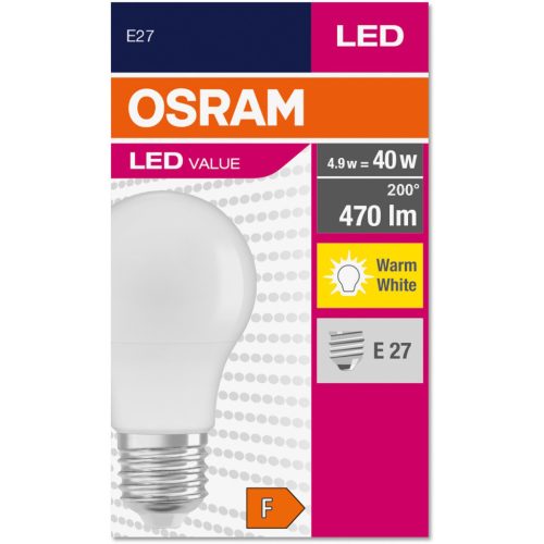 E27 A40 LED izzó 4.9W = 40W 470lm 2700K  200° OSRAM