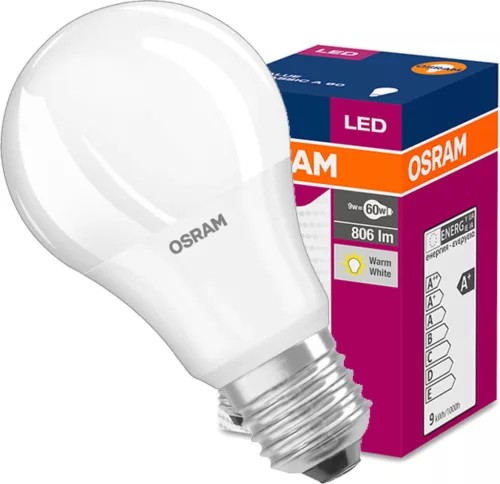 E27 A60 LED izzó 8.5W = 60W 806lm 2700K 200° OSRAM