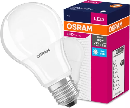 E27 A60 LED izzó 13W = 100W 1521lm 4000K Semleges 200° OSRAM