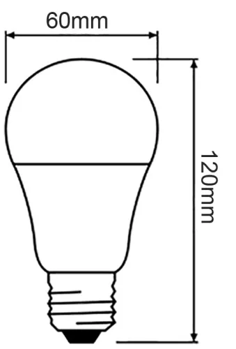 E27 A60 LED izzó 13W = 100W 1521lm 6500K Hideg 200° OSRAM