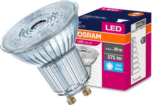 GU10 LED izzó 6.9W = 80W 575lm 4000K semleges 36° OSRAM érték
