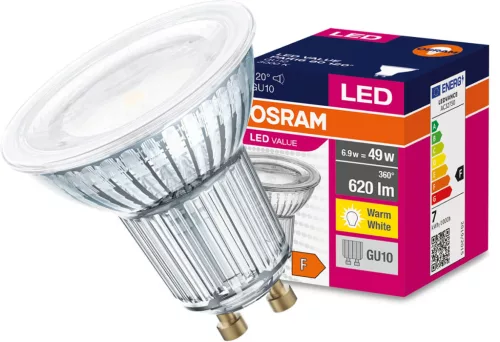 GU10 LED izzó 6.9W = 49W 620lm 3000K 120° OSRAM