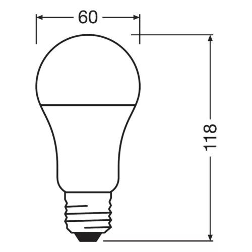 3db LED izzó E27 A60 10W = 75W 1055lm 4000K semleges 200° OSRAM alap
