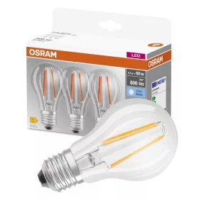   3db LED izzó E27 A60 6.5W = 60W 806lm 4000K Semleges 360° OSRAM