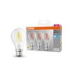3x LED izzó A60 B22d 6.5W = 60W 806lm 4000K Semleges 300°-os foglalat Osram