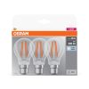 3x LED izzó A60 B22d 6.5W = 60W 806lm 4000K Semleges 300°-os foglalat Osram