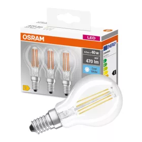   3db LED izzó Gömb E14 P45 4W = 40W 470lm 4000K Semleges 320° OSRAM Alapszál