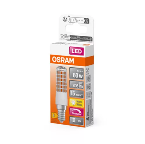 E14 LED izzó 6.5W 806lm 2700K melegen szabályozható OSRAM