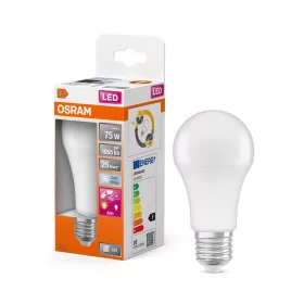   LED izzó A60 E27 10W = 75W 1055lm 4000K Semleges 200° alkonyszenzorral Classic Osram