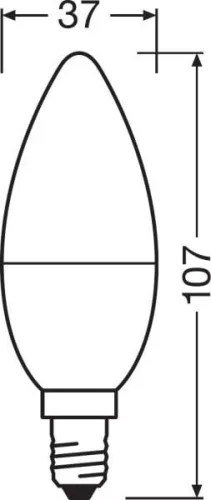 E14 P45 LED izzó 5,5W = 40W 470lm RGBW OSRAM Star PILOT szabályozható