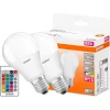 2x LED izzó A60 E27 9W = 60W 806lm RGBW 180° OSRAM Star + Távirányító