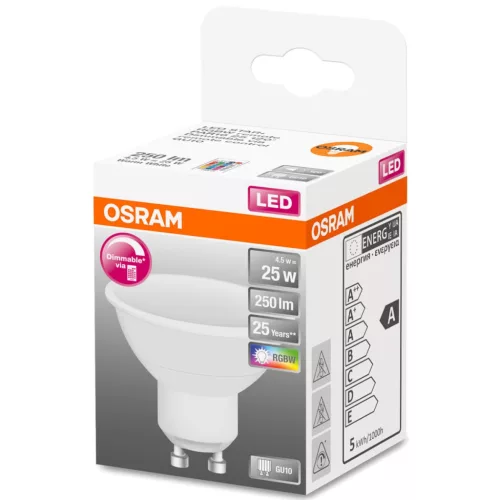 GU10 LED izzó 4,5 W = 25 W 250 lm RGBW 120° OSRAM Star Pilot