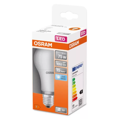 E27 A60 LED izzó 10W = 75W 1055lm 4000K Semleges 200° OSRAM Star