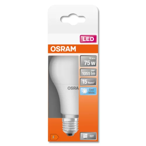 E27 A60 LED izzó 10W = 75W 1055lm 4000K Semleges 200° OSRAM Star