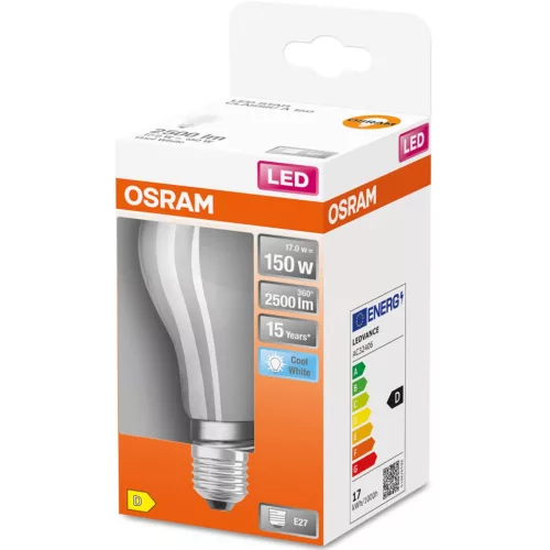 E27 A70 LED izzó 17W = 150W 2500lm 4000K semleges 300° OSRAM