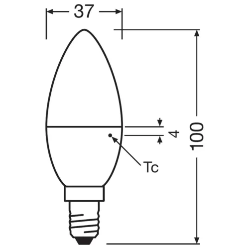3dbLED izzó E14 B35 5W = 40W 470lm 4000K semleges OSRAM