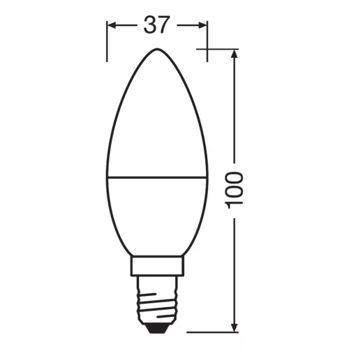 4PAK LED izzó E14 B35 5W = 40W 470lm 2700K  300° OSRAM