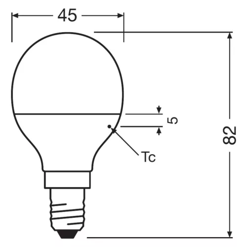 3db LED izzó Gömb E14 P45 5W = 40W 470lm 4000K semleges 300° OSRAM alap