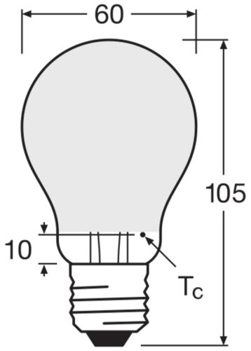 4x LED izzó A60 E27 6,5 W = 60 W 806 lm 2700 K Meleg 300°-os foglalat Osram