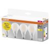 4x LED izzó A60 E27 6,5 W = 60 W 806 lm 2700 K Meleg 300°-os foglalat Osram