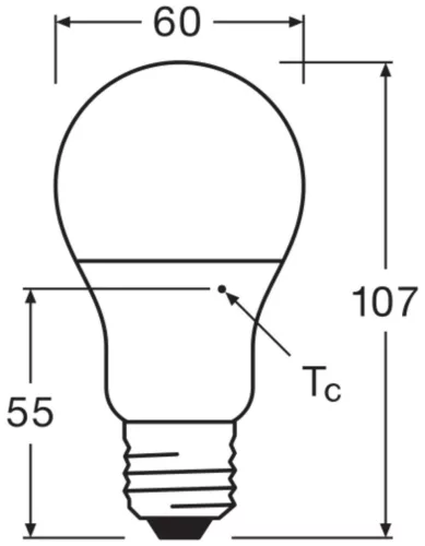 3x LED izzó A60 E27 8W = 60W 806lm 2700K Meleg 150°-os foglalat Osram