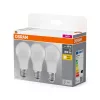 3x LED izzó A60 E27 8W = 60W 806lm 2700K Meleg 150°-os foglalat Osram