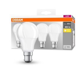   4x LED izzó A60 B22d 8W = 60W 806lm 2700K Meleg 150°-os foglalat Osram