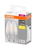 2x LED izzó B35 gyertya E14 4W = 40W 2700K 470lm Meleg 300°-os foglalat Osram