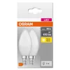 2x LED izzó B37 gyertya E14 4.9W = 40W 470lm 2700K Meleg 200°-os foglalat Osram