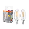 2x LED izzó B35 gyertya E14 4W = 40W 470lm 2700K Meleg 300°-os foglalat Osram