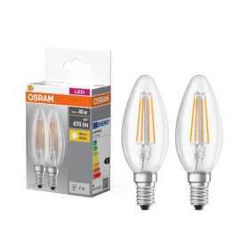   2x LED izzó B35 gyertya E14 4W = 40W 470lm 2700K Meleg 300°-os foglalat Osram